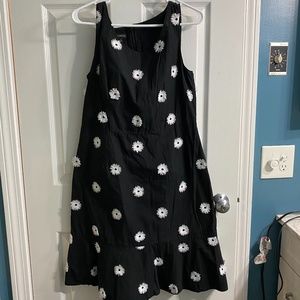 Talbots Navy blue dress with White Flowers